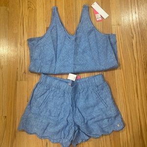 Lilly Pulitzer Two Piece Denim Set